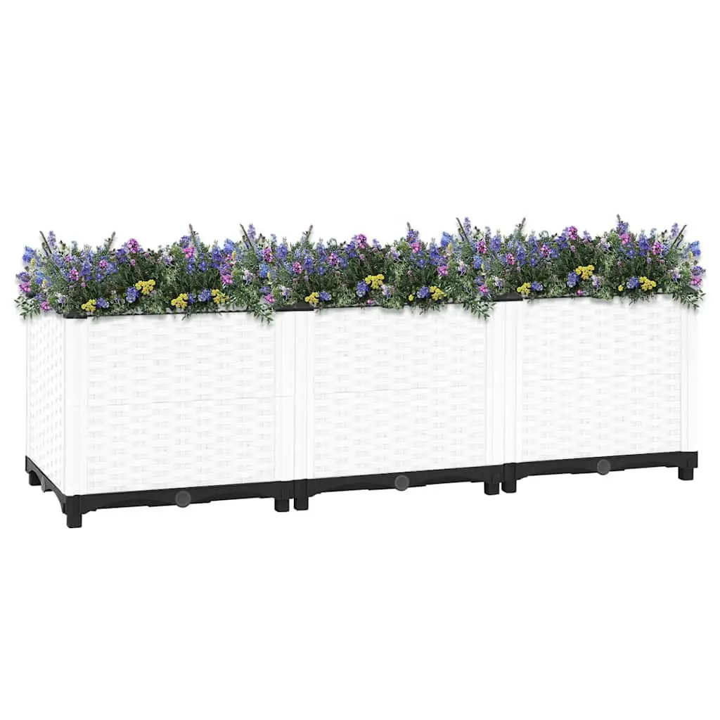 Raised Garden Bed 120x40x38cm Grey