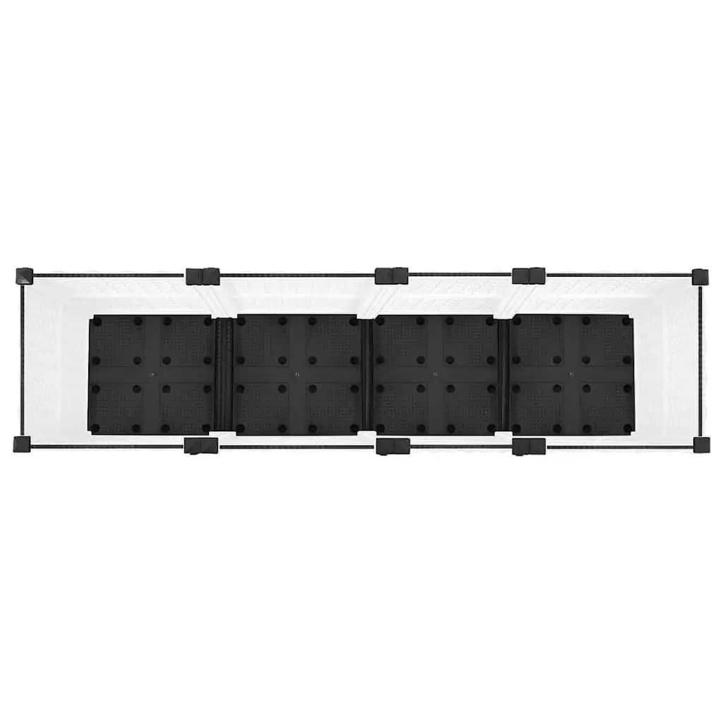 Raised Garden Bed Grey Polypropylene Rattan Pattern 160x40x38 cm