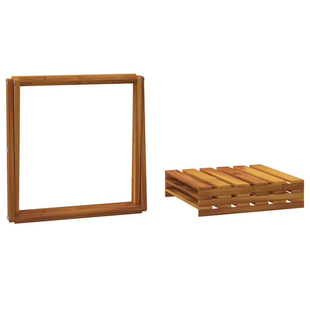 3-Tier Folding Shelf Brown Wood Storage Bookcase Display Rack Unit