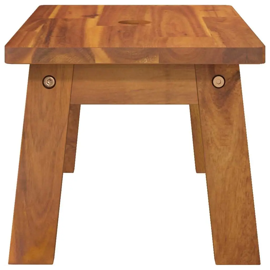 Step Stool Solid Acacia Wood Brown 38x26x22cm Portable Footrest