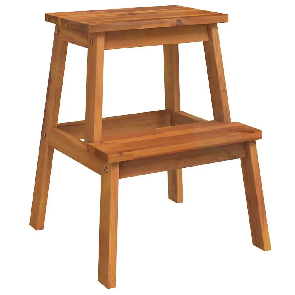 2 Step Stool Wooden Kitchen Bathroom Stepping Stool Home Helper Furniture
