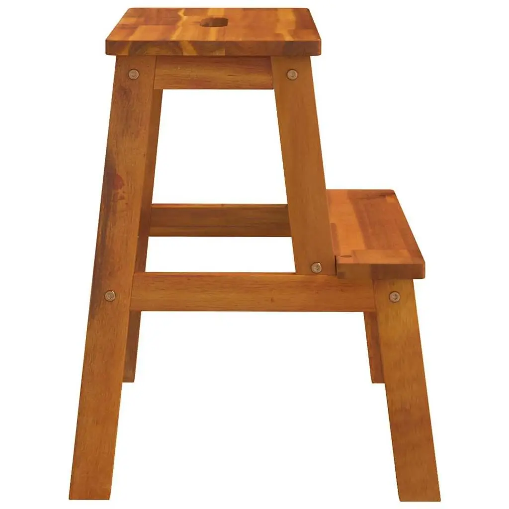 2 Step Stool Wooden Kitchen Bathroom Stepping Stool Home Helper Furniture