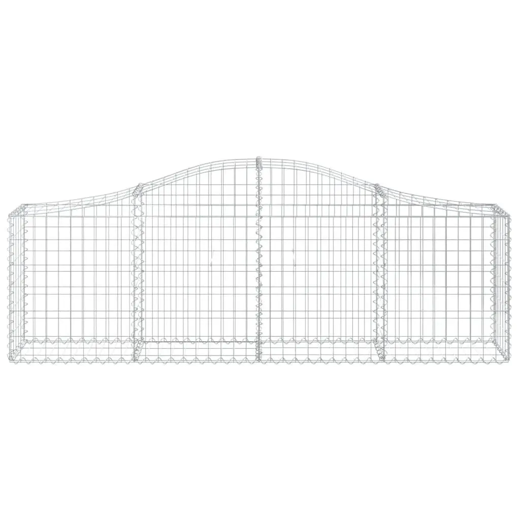 Arched Gabion Basket 200x30x60/80 cm Galvanised Iron Garden Retaining Wall