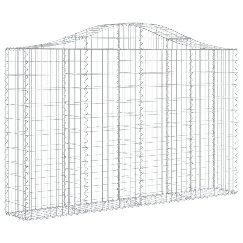 Arched Gabion Basket Decorative Garden Barrier 200 x 30 x 120140 cm