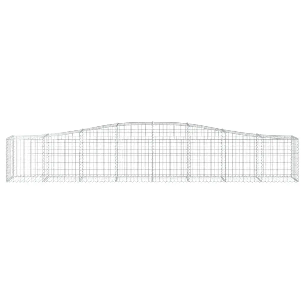 Arched Gabion Basket Decorative Garden Barrier 400 x 50 x 60/80 cm