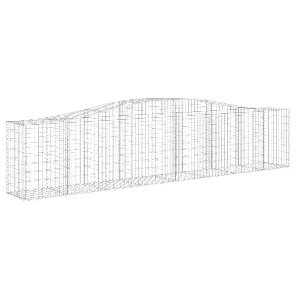 Arched Gabion Basket Decorative Garden Barrier 400x50x80/100 cm