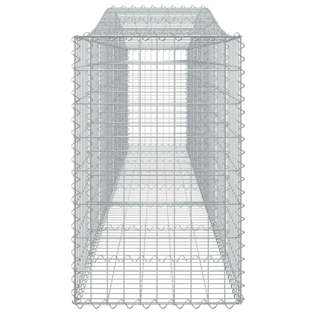 Arched Gabion Basket Decorative Garden Barrier 400x50x80/100 cm