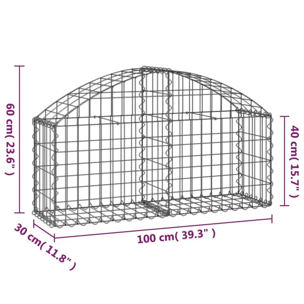 Arched Gabion Basket Garden Barrier Retaining Wall Cage Decorative Outdoor