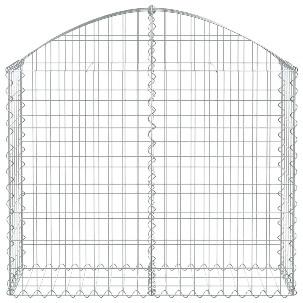 Gabion Basket Decorative Arched Garden Barrier 100 x 30 x 80/100 cm