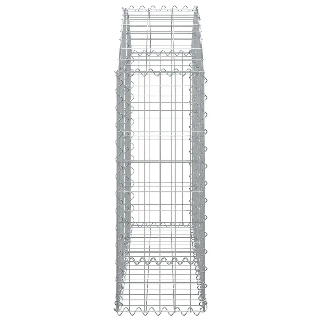 Gabion Basket Decorative Arched Garden Barrier 100 x 30 x 80/100 cm