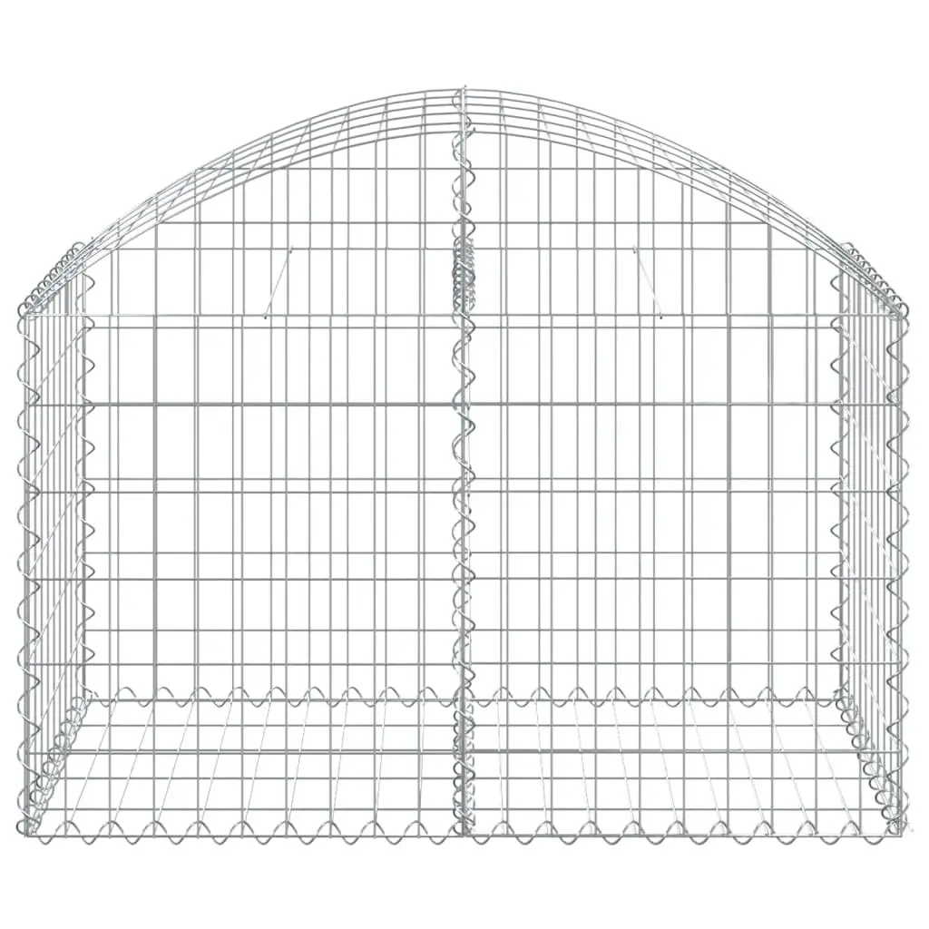 Arched Gabion Basket Decorative Garden Barrier 100 x 50 x 60/80 cm
