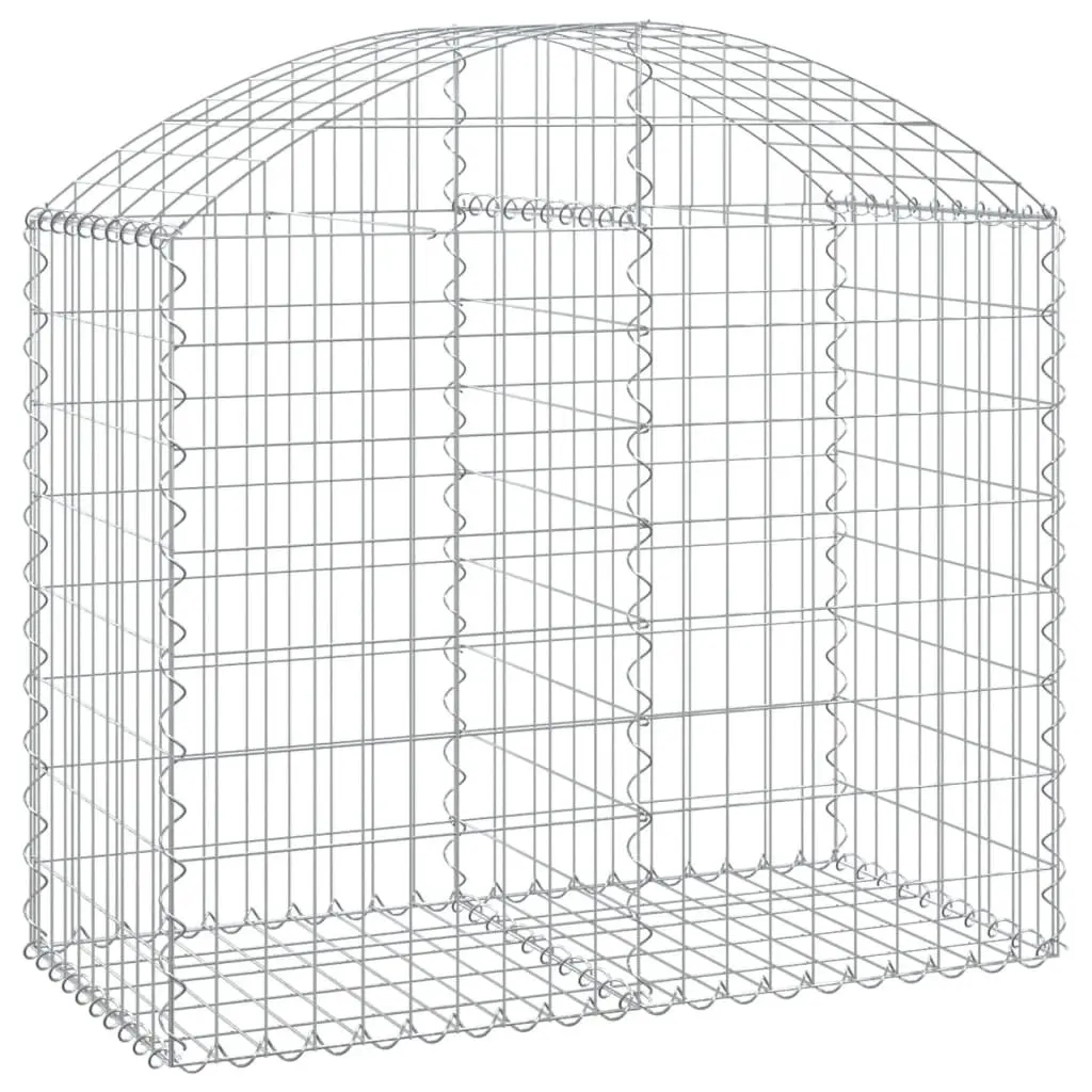 Arched Gabion Basket 100x50x80/100 cm Garden Decorative Retaining Wall Barrier
