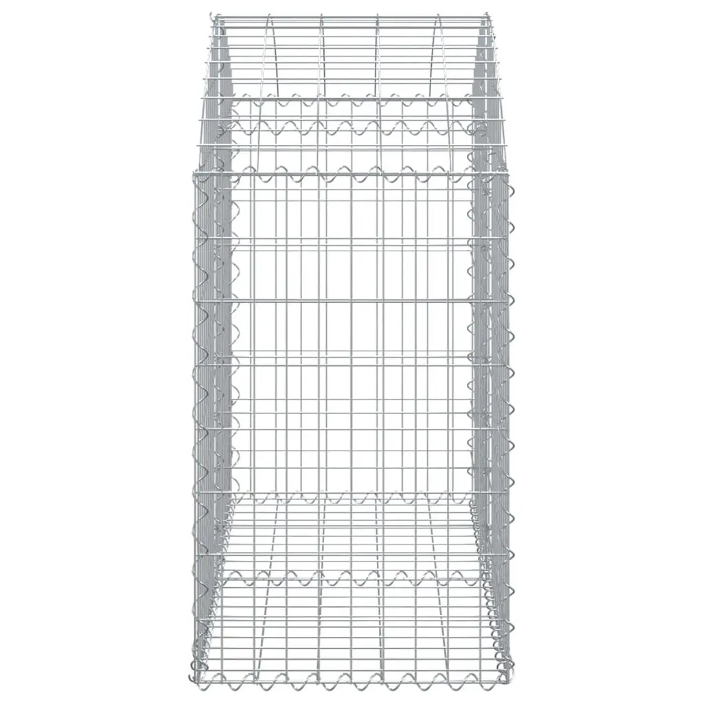 Arched Gabion Basket 100x50x80/100 cm Garden Decorative Retaining Wall Barrier