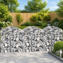 You’ll Love the Arched Gabion Basket 100x50x100/120 cm Silver