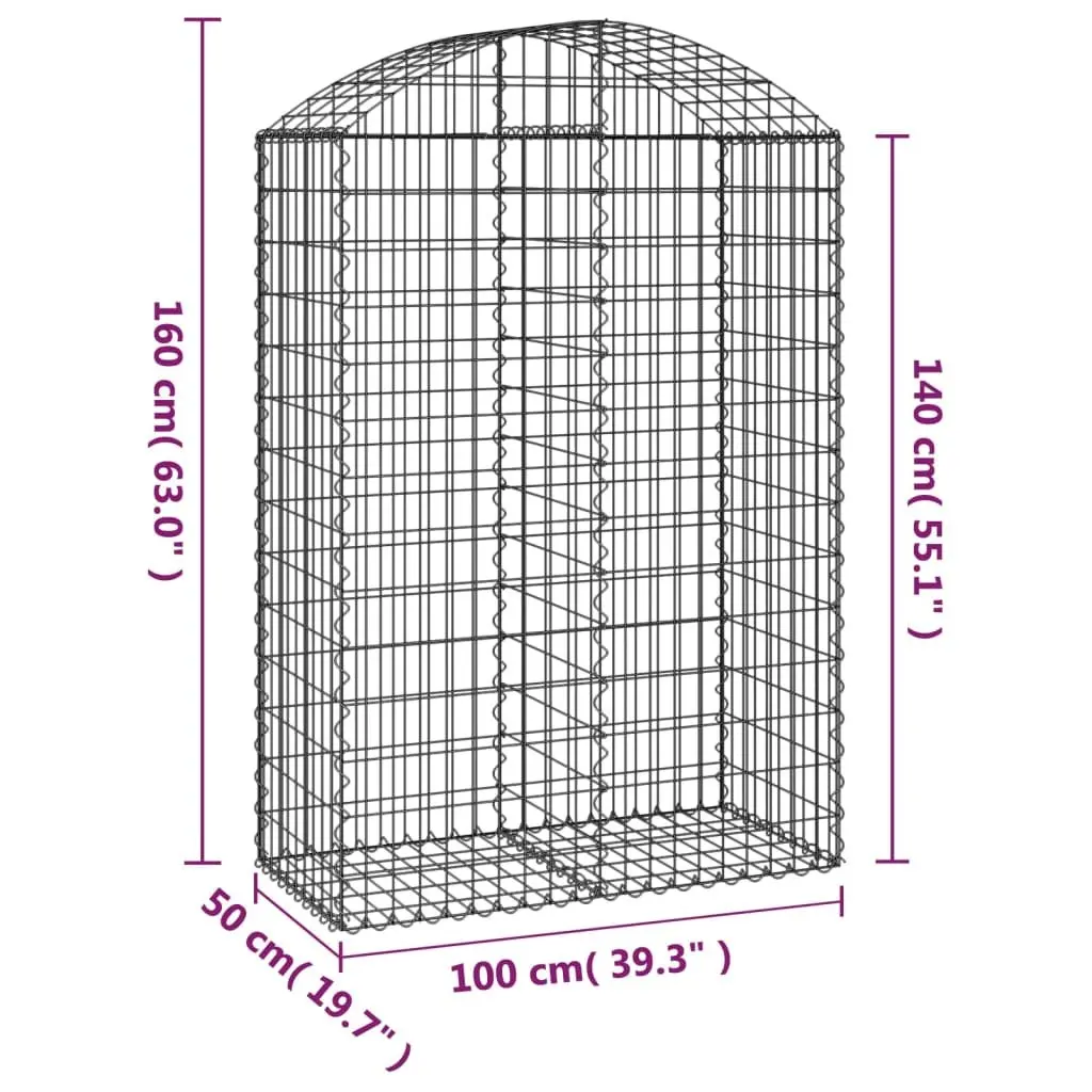 Arched Gabion Basket Garden Barrier Retaining Wall Decorative Outdoor
