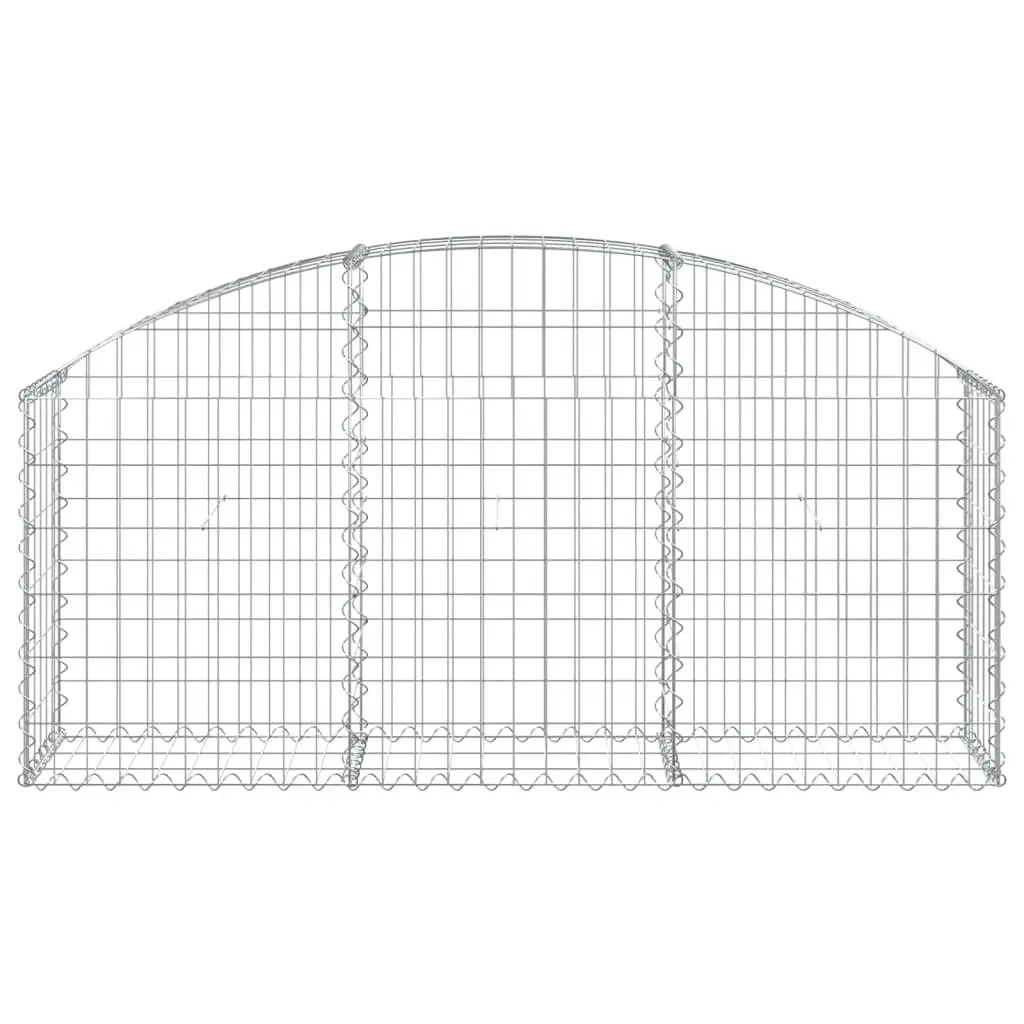 Arched Gabion Basket 150x30x60/80 cm Garden Barrier Retaining Wall Decorative