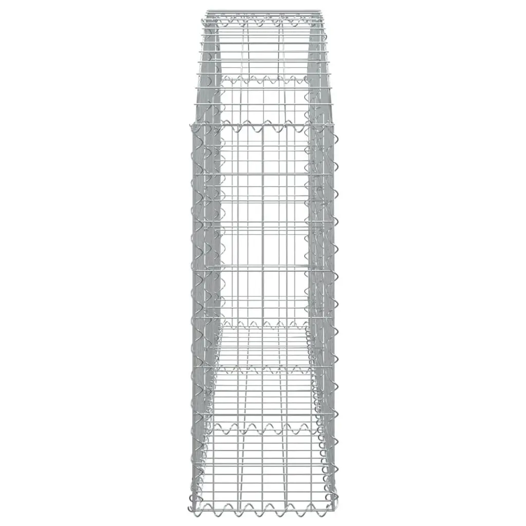 Arched Gabion Basket 150x30x80/100 cm Garden Retaining Wall Decorative Barrier