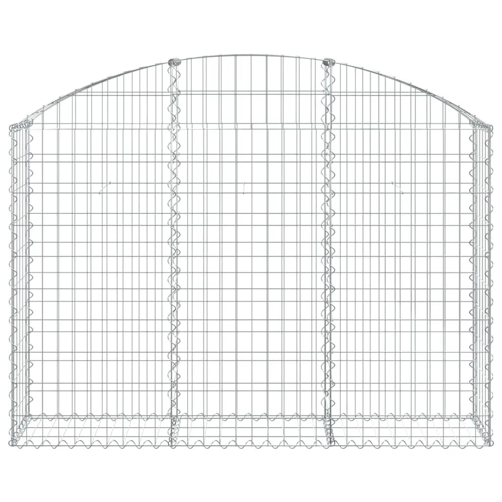 Arched Gabion Basket Garden Barrier Decorative 150x30x100120cm Silver