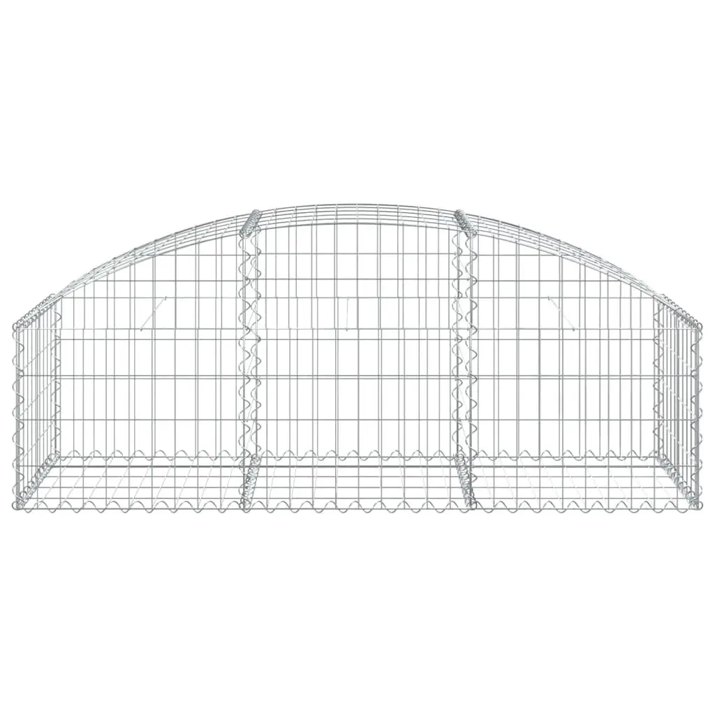 Arched Gabion Basket Decorative Garden Barrier 150x50x40/60 cm
