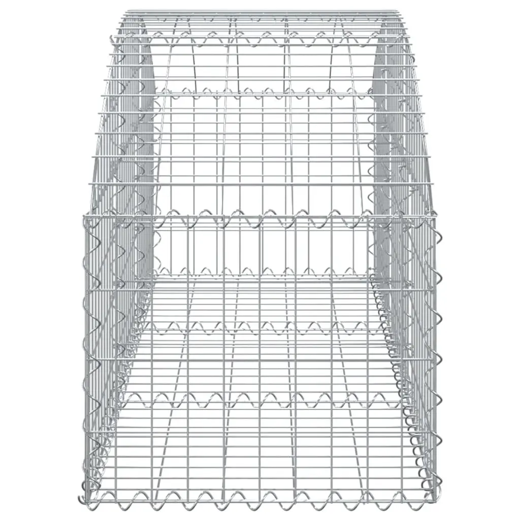 Arched Gabion Basket Decorative Garden Barrier 150x50x40/60 cm