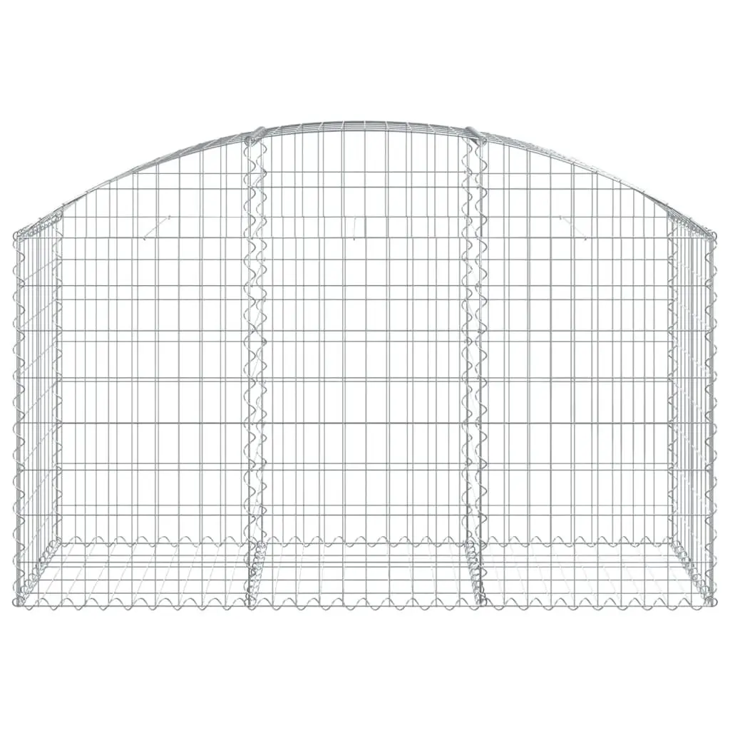 Arched Gabion Basket Garden Barrier Decorative Silver 150 x 50 x 80/100 cm