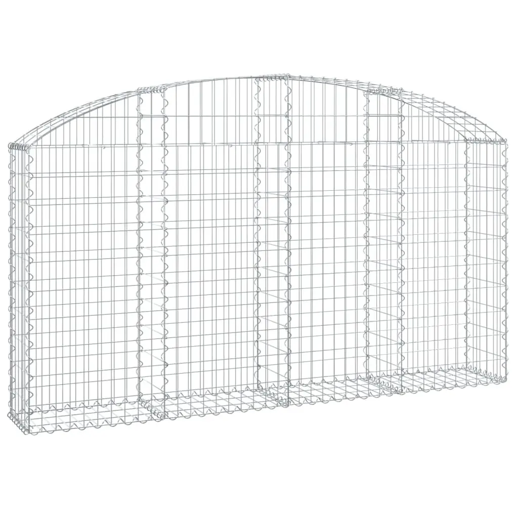 Arched Gabion Basket 200x30x100/120 cm for Outdoor Spaces