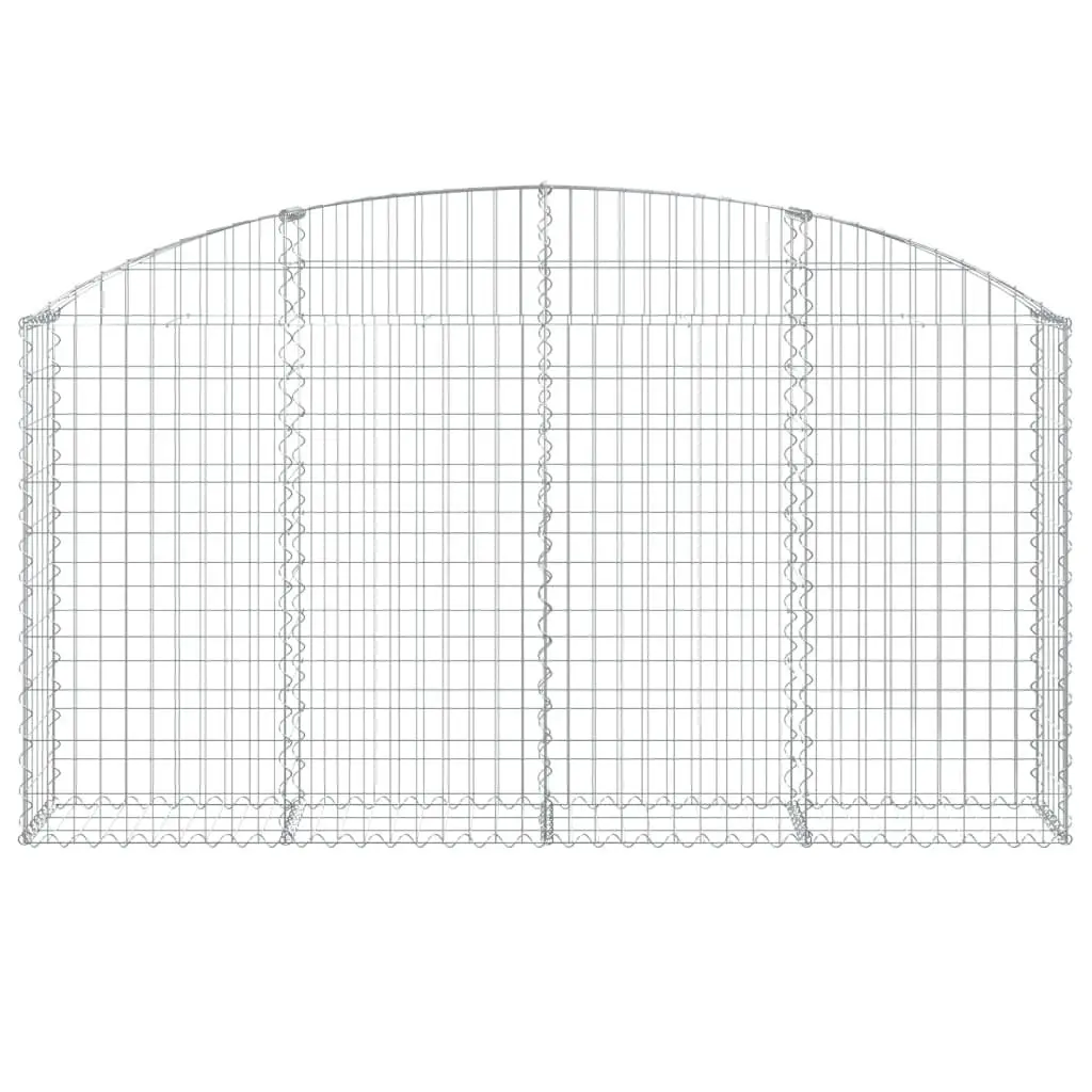 Arched Gabion Basket 200x30x100/120 cm for Outdoor Spaces