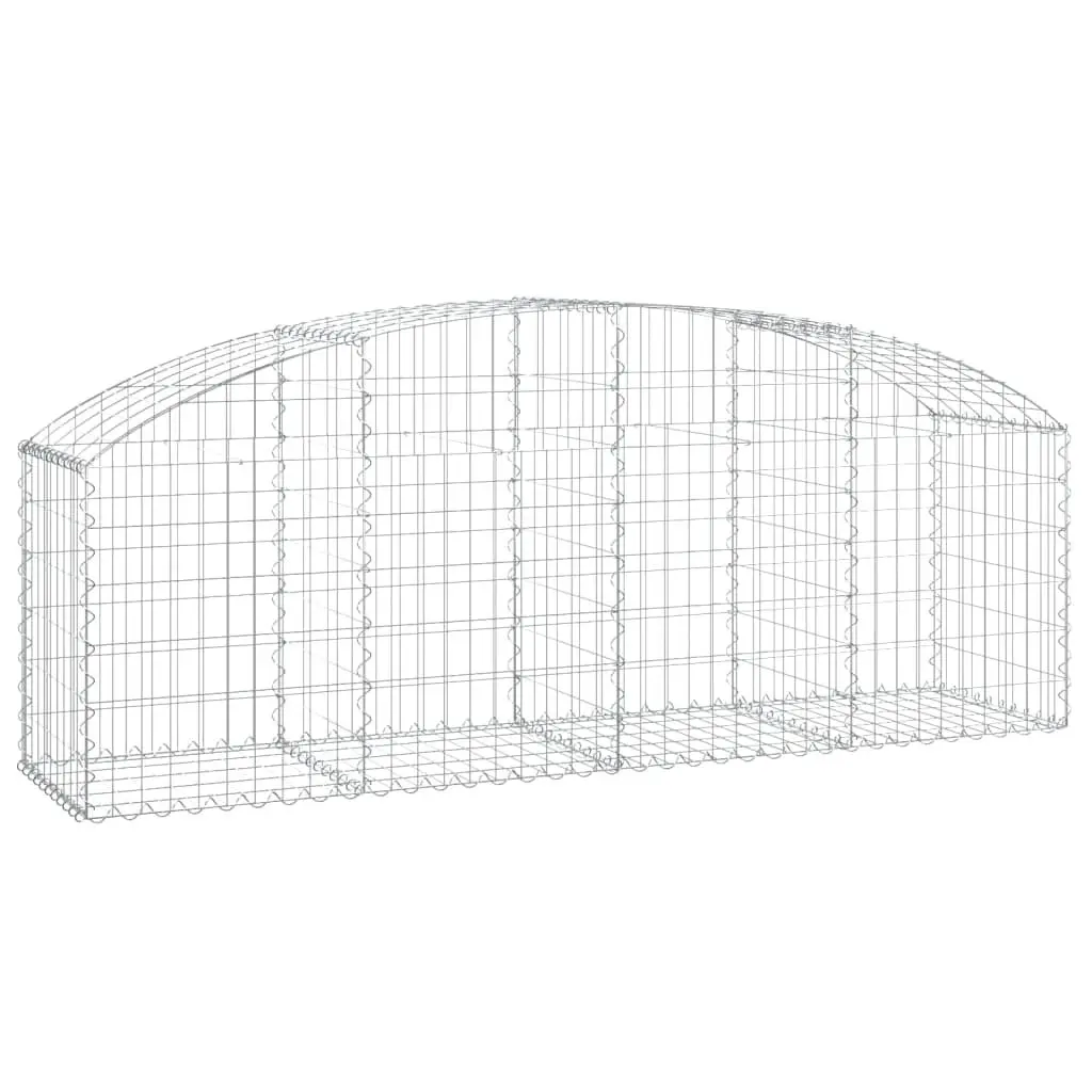Arched Gabion Basket Decorative Garden Barrier 200x50x60/80cm