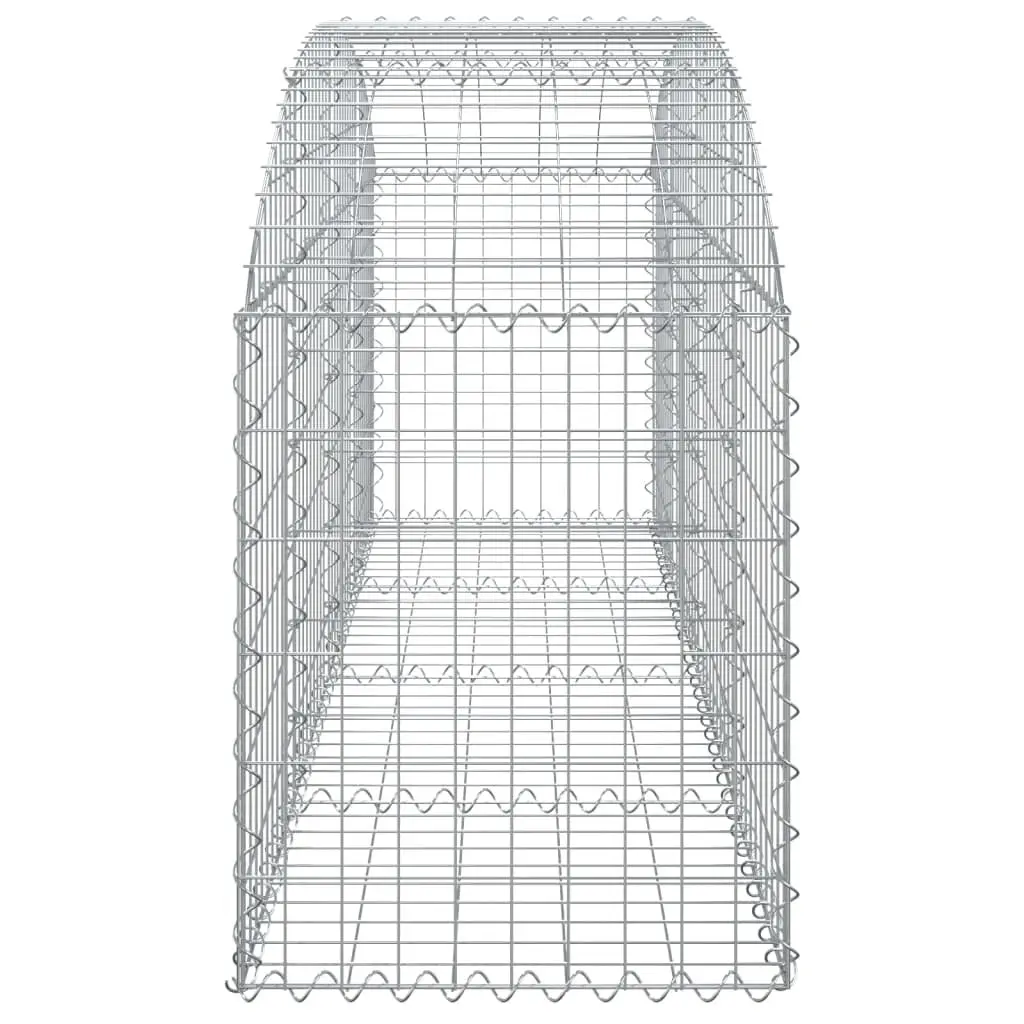 Arched Gabion Basket Decorative Garden Barrier 200x50x60/80cm