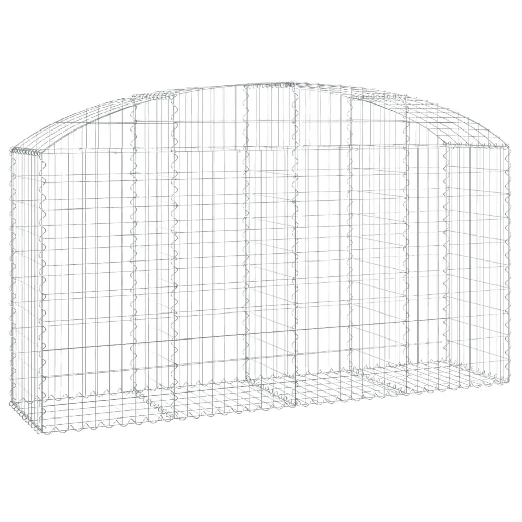 Arched Gabion Basket 200x50x100/120 cm Garden Barrier Retaining Wall Decorative