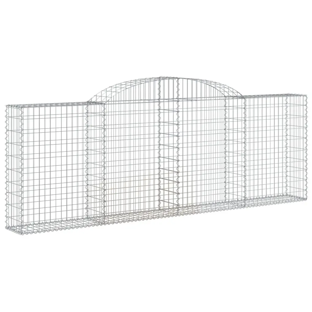 Arched Gabion Basket 300x30x100/120 cm Garden Barrier Retaining Wall Outdoor