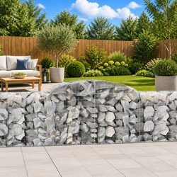 Versatile Arched Gabion Basket for Garden Enhancement