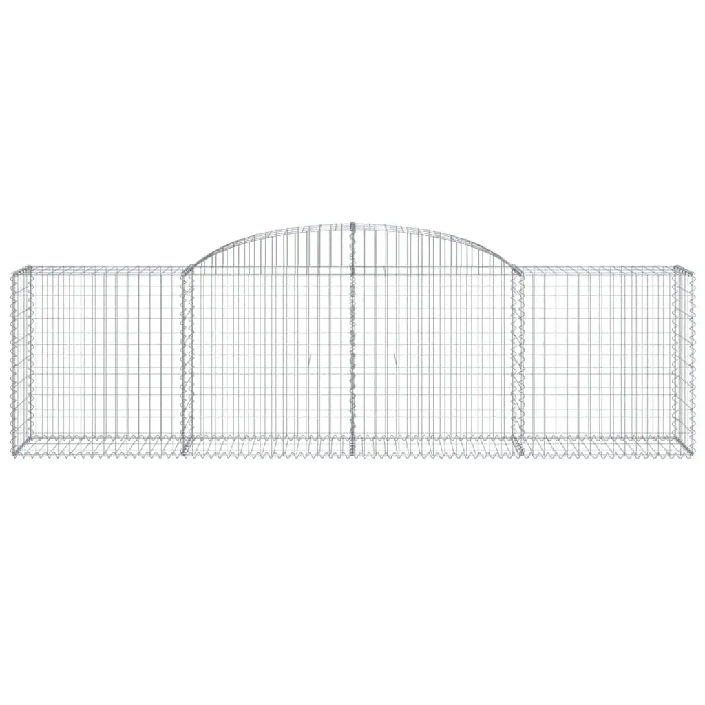 Arched Gabion Basket Decorative Garden Barrier Retaining Wall 300 x 50 x 80/100 cm