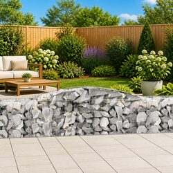 Arched Gabion Basket Garden Barrier Retaining Wall Outdoor Decoration