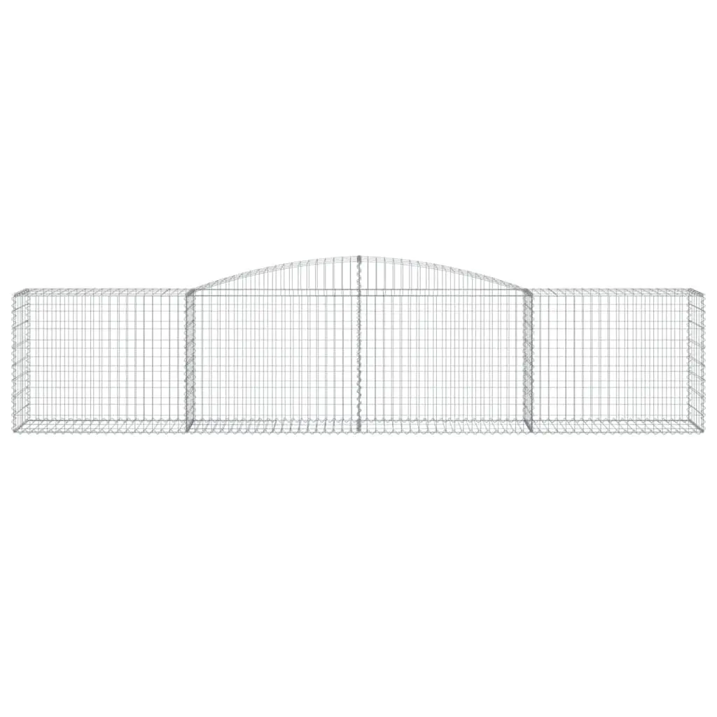 Arched Gabion Basket 400x50x80/100 cm Garden Barrier Retaining Wall Outdoor