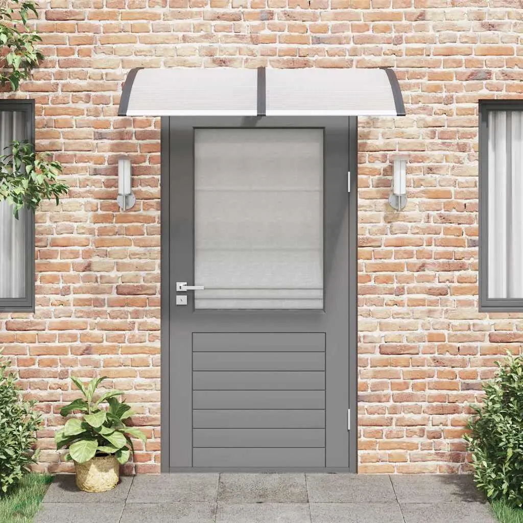Door Canopy Black Polycarbonate 150x100cm Weather Shield