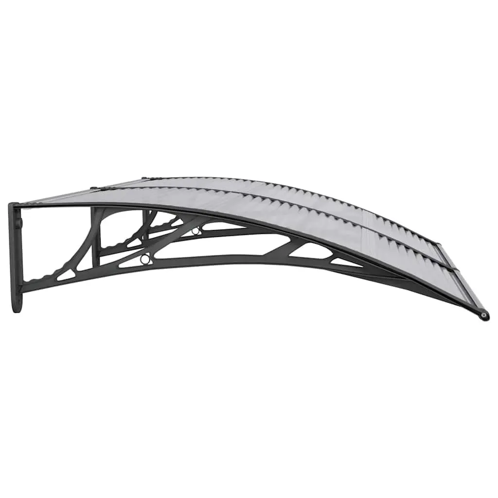 Door Canopy Black Polycarbonate 150x100cm Weather Shield