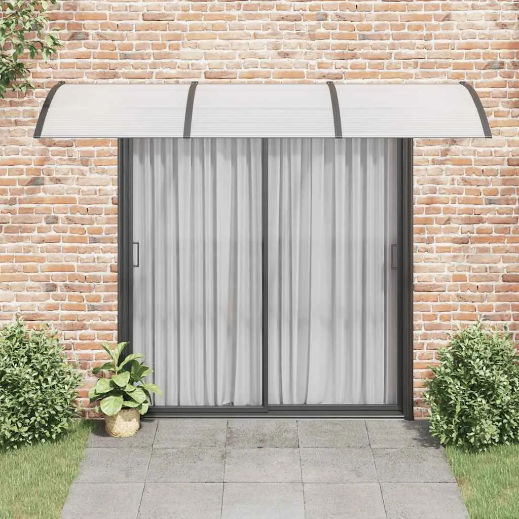 Door Canopy Black 300x100 cm Polycarbonate Porch Awning Weather Protection