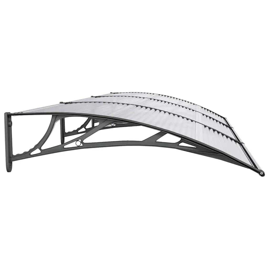 Door Canopy Black 300x100 cm Polycarbonate Porch Awning Weather Protection