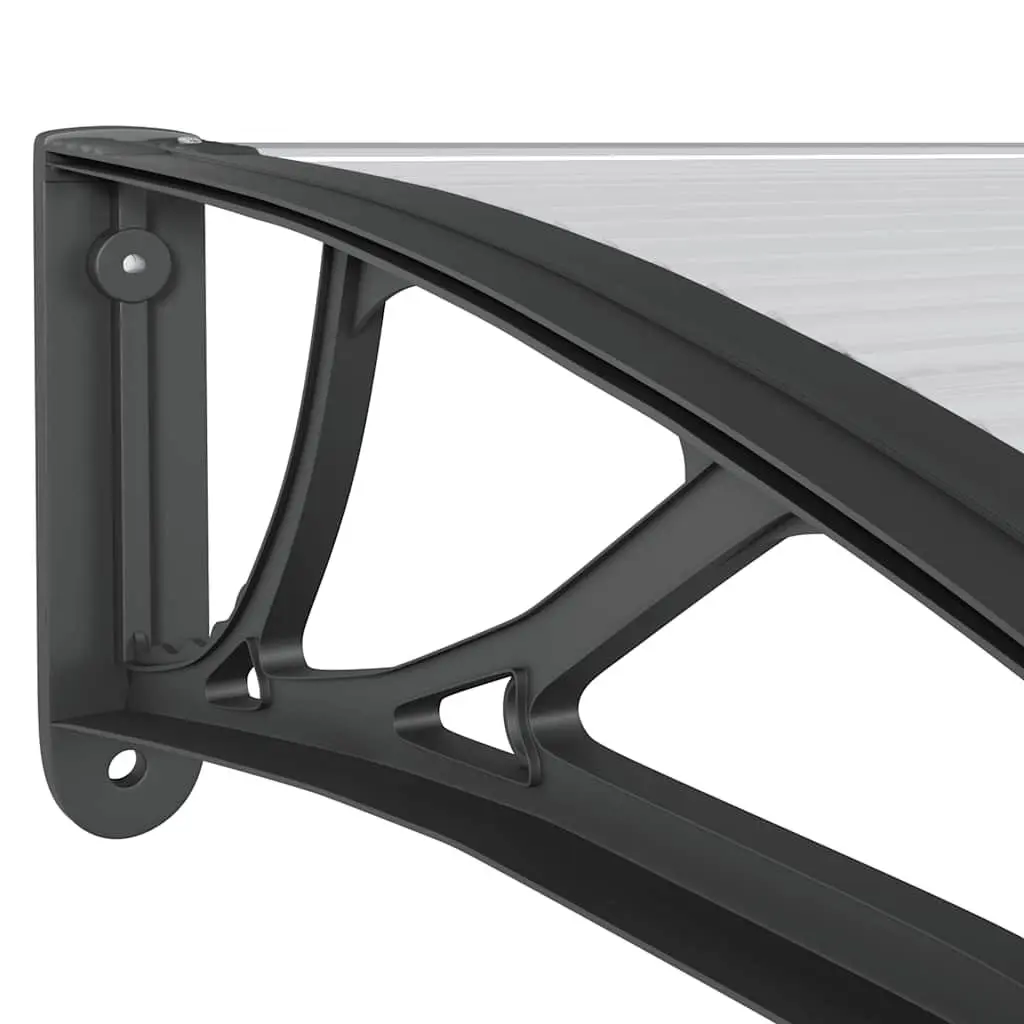 Door Canopy Black 300x100 cm Polycarbonate Porch Awning Weather Protection