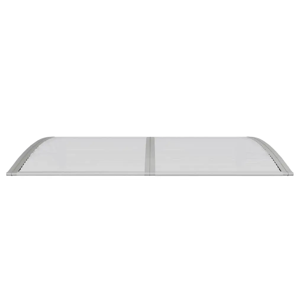 Door Canopy Weather-resistant Polycarbonate 150x100cm Grey Outdoor Awning Porch Roof Rain Shelter
