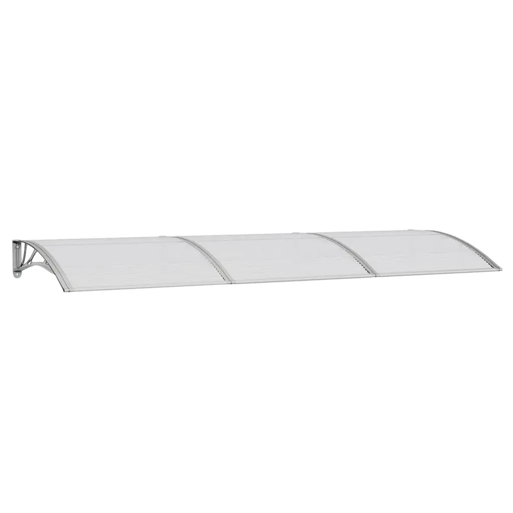 Door Canopy Grey 300x100 cm Polycarbonate Weather Porch Shelter