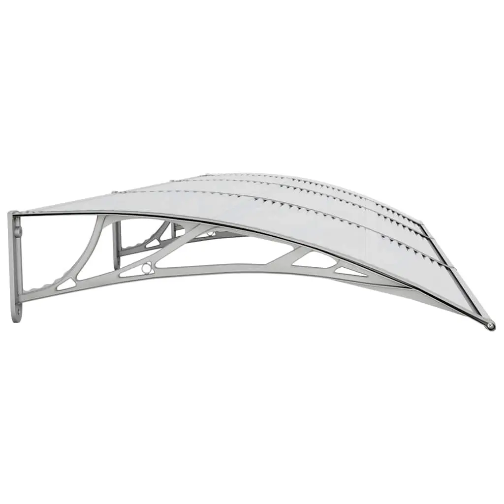 Door Canopy Grey 300x100 cm Polycarbonate Weather Porch Shelter