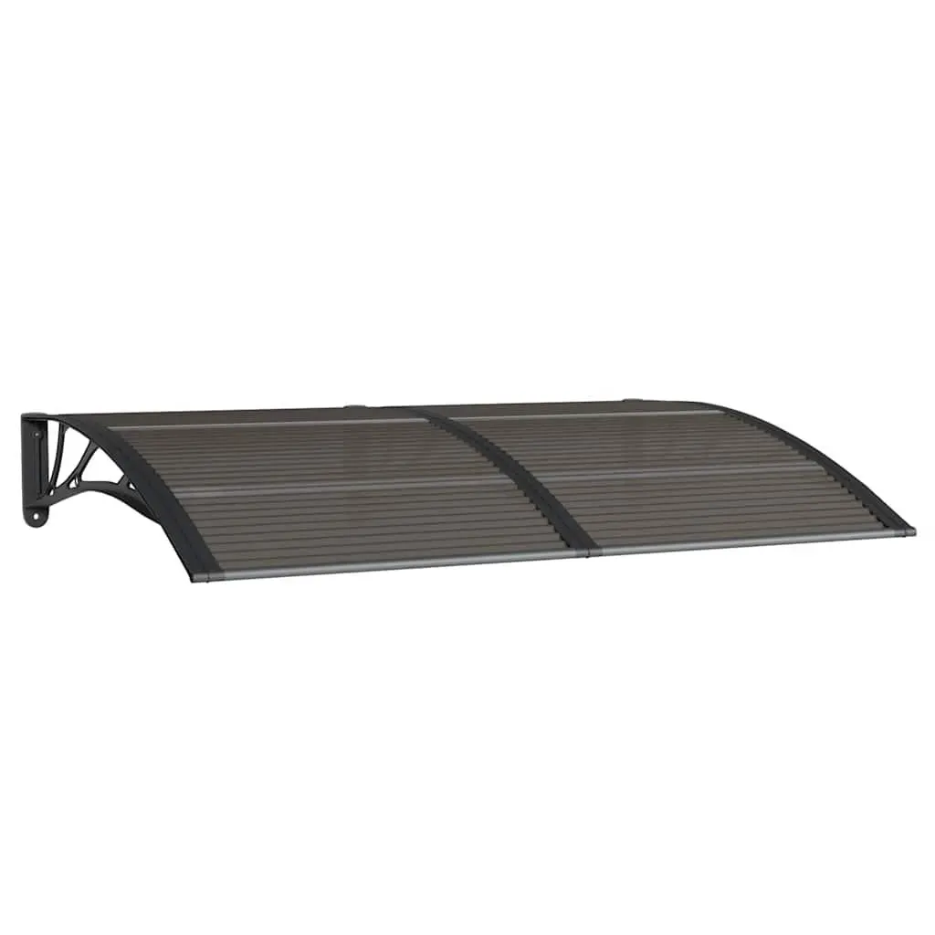 Door Canopy Weather-resistant Black Polycarbonate 150x100cm