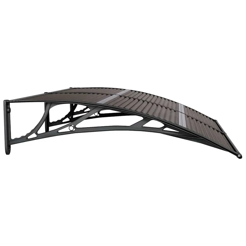Door Canopy Weather-resistant Black Polycarbonate 150x100cm