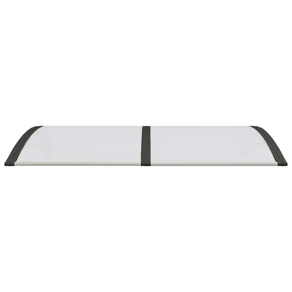 Door Canopy Polycarbonate Black Transparent 150x75cm