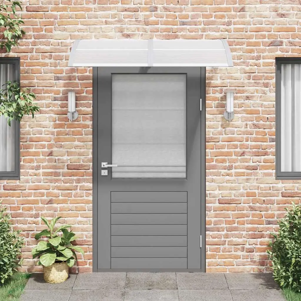 Door Canopy Polycarbonate Grey 150x75cm Weather Protection