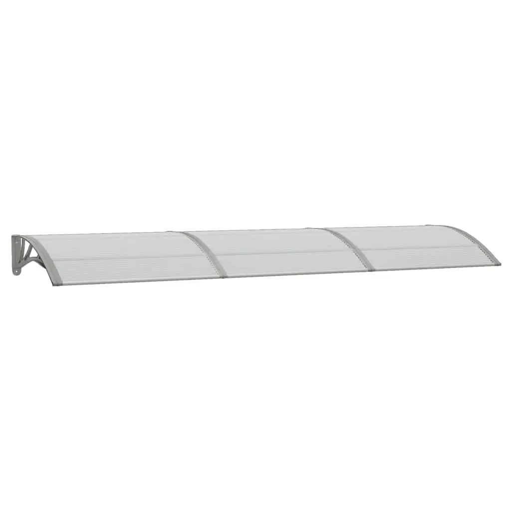 Door Canopy Grey Polycarbonate 300x75cm Weather Resistant Shelter