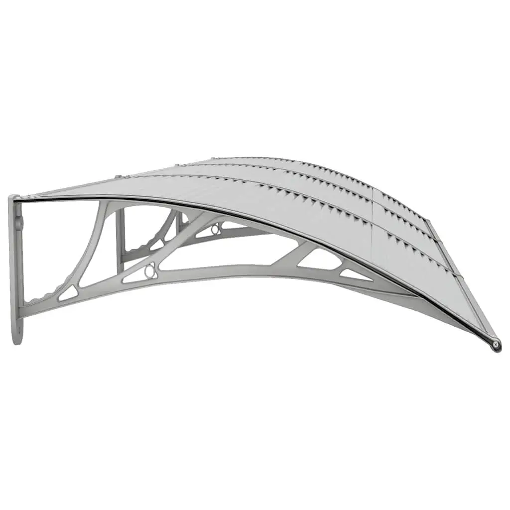 Door Canopy Grey Polycarbonate 300x75cm Weather Resistant Shelter