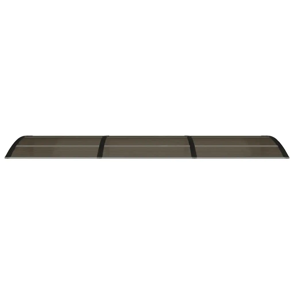 Black Polycarbonate Door Canopy 300x75 cm Sturdy Weather Protection Awning